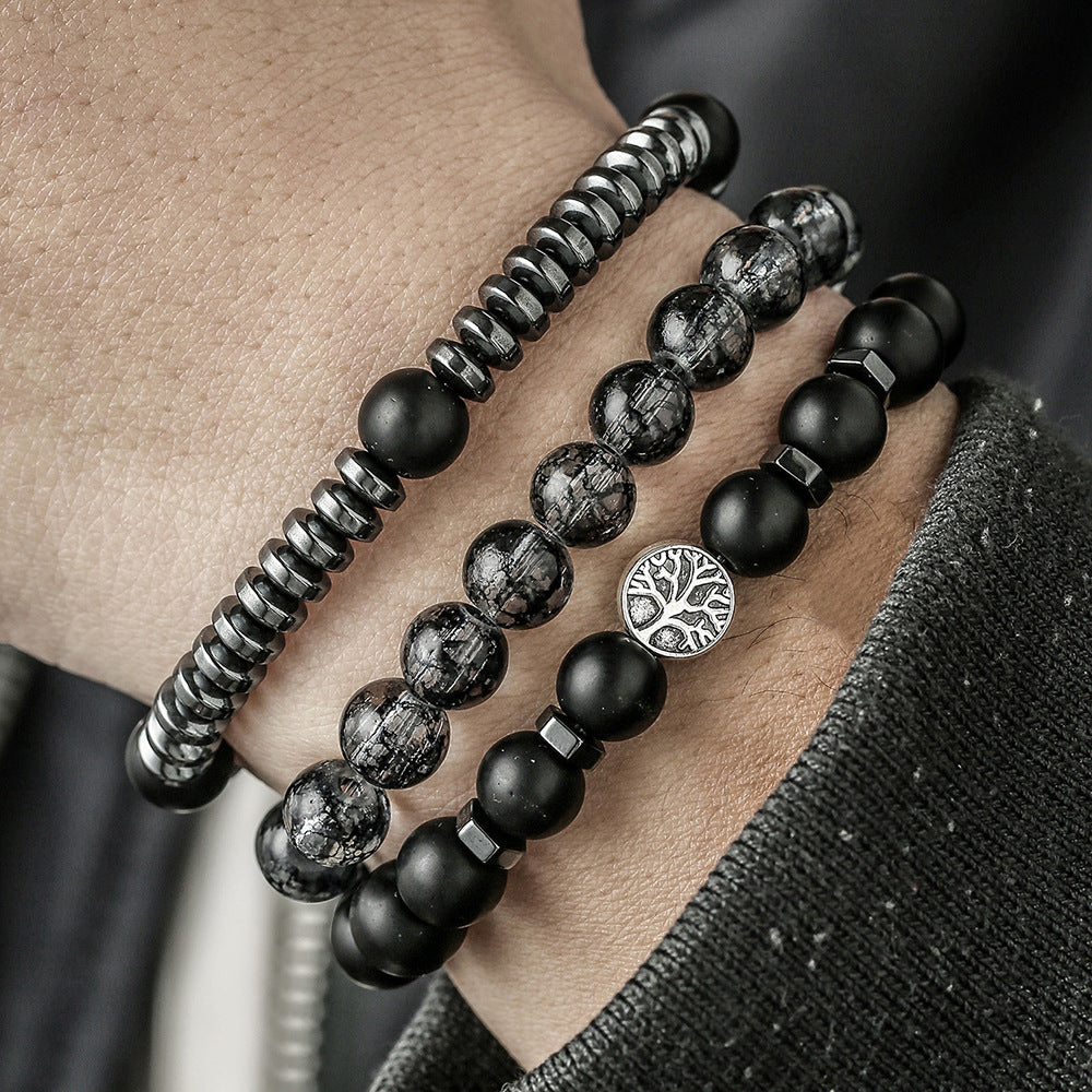 Fashion Retro Black Frosted Bracelet