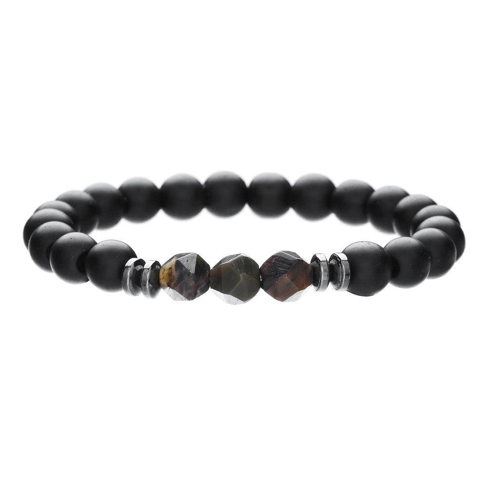Simple Turquoise Wood Bead Bracelet