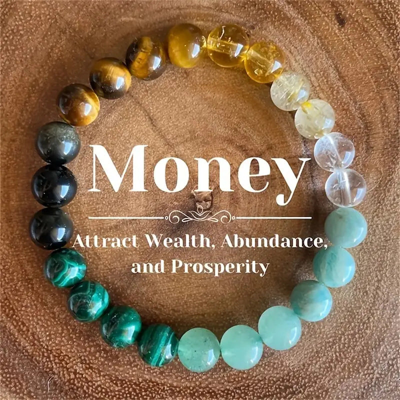 Simple Turquoise Wood Bead Bracelet