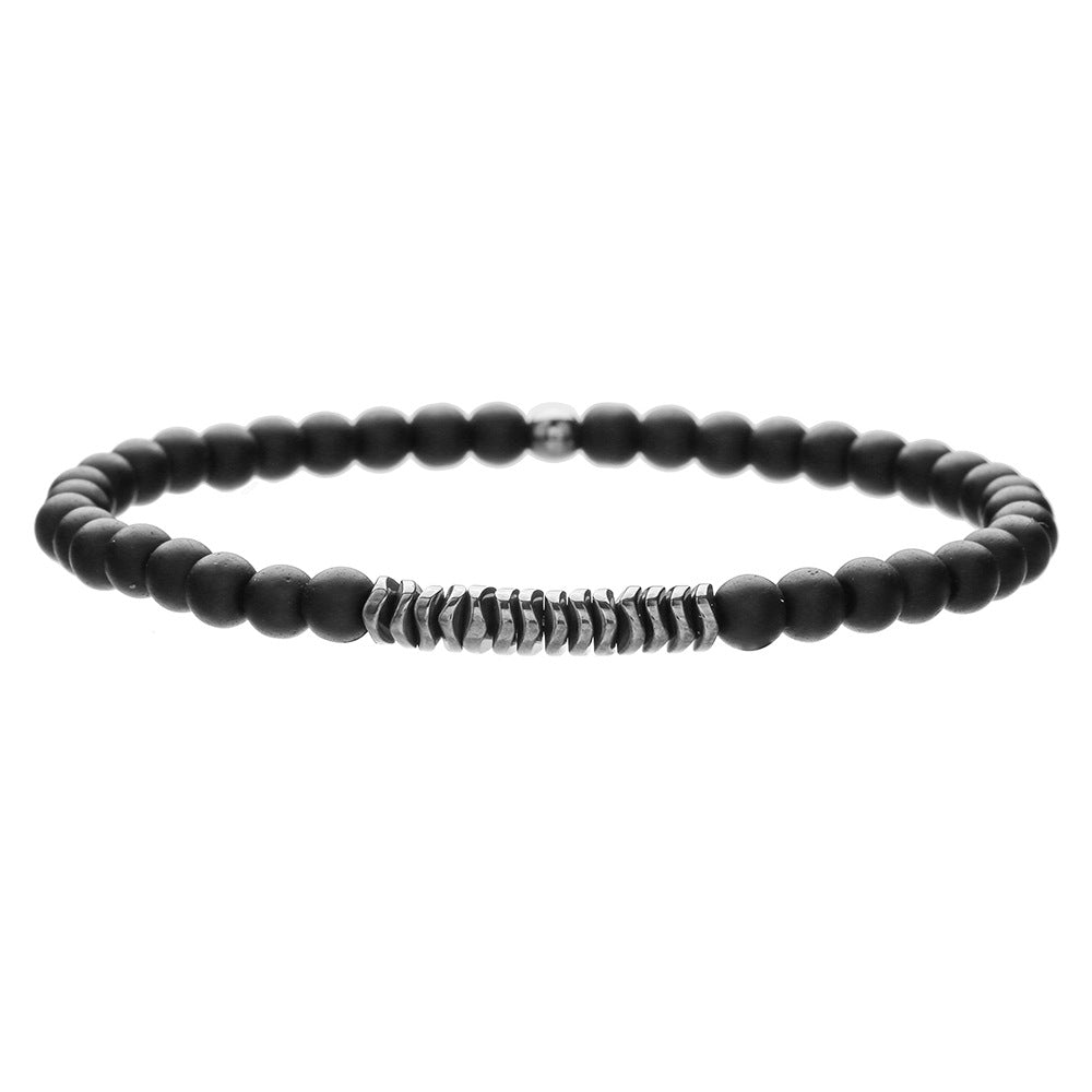 Simple Turquoise Wood Bead Bracelet
