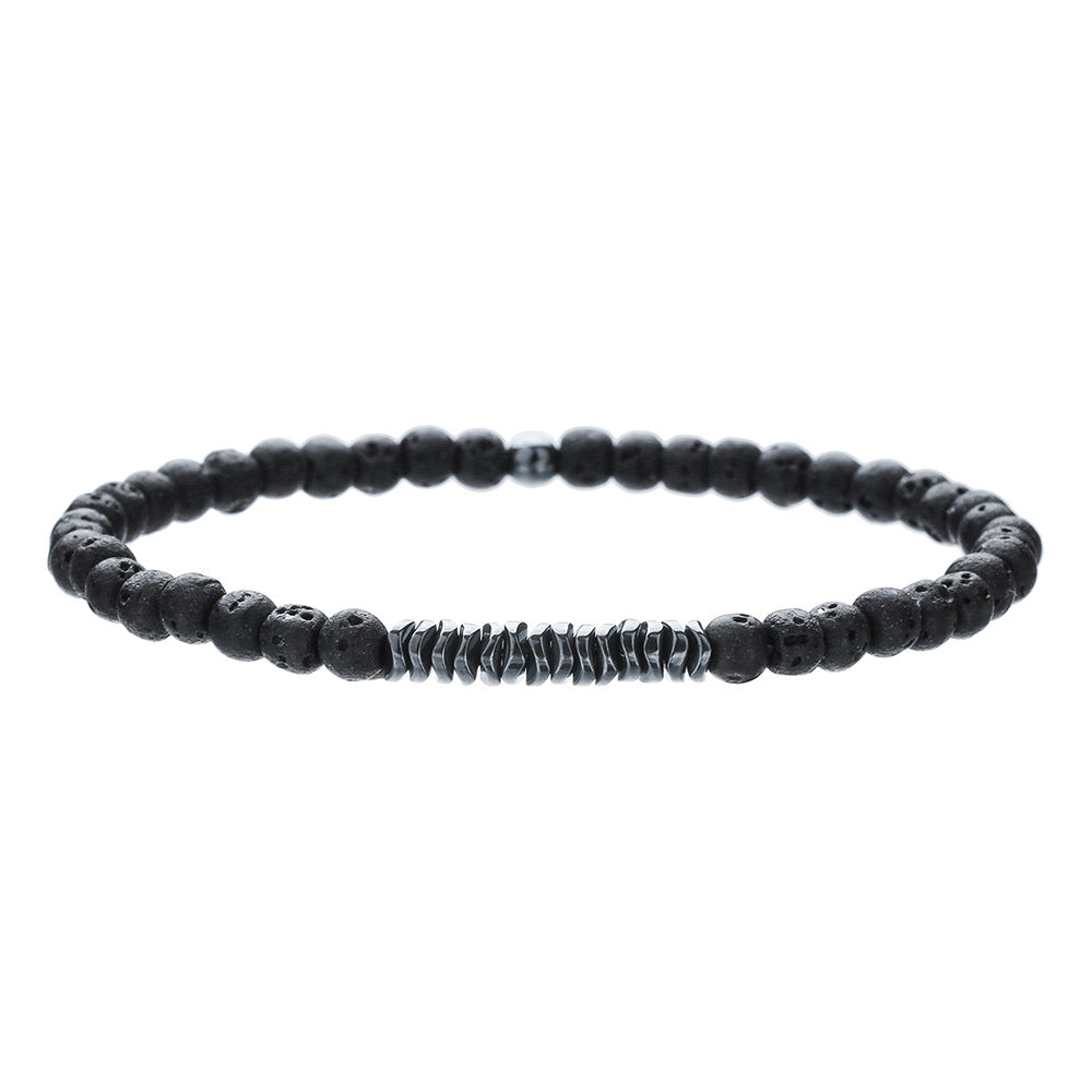 Simple Turquoise Wood Bead Bracelet